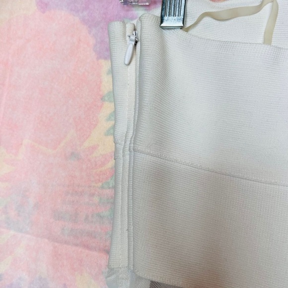 WOW Couture White Bandage Bodycon Mini Dress Mesh Panels - Picture 11 of 11